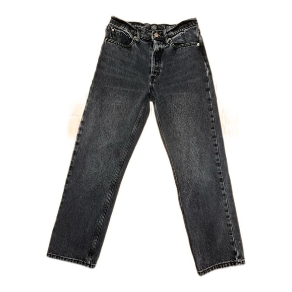 Urban Outfitters BDG Relaxed Straight Mid Rise Dark Wash Jeans ButtonFly Size 26 - Picture 1 of 10